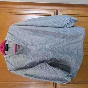 Eloquii 14/16 Cotton Gray/Cream Top